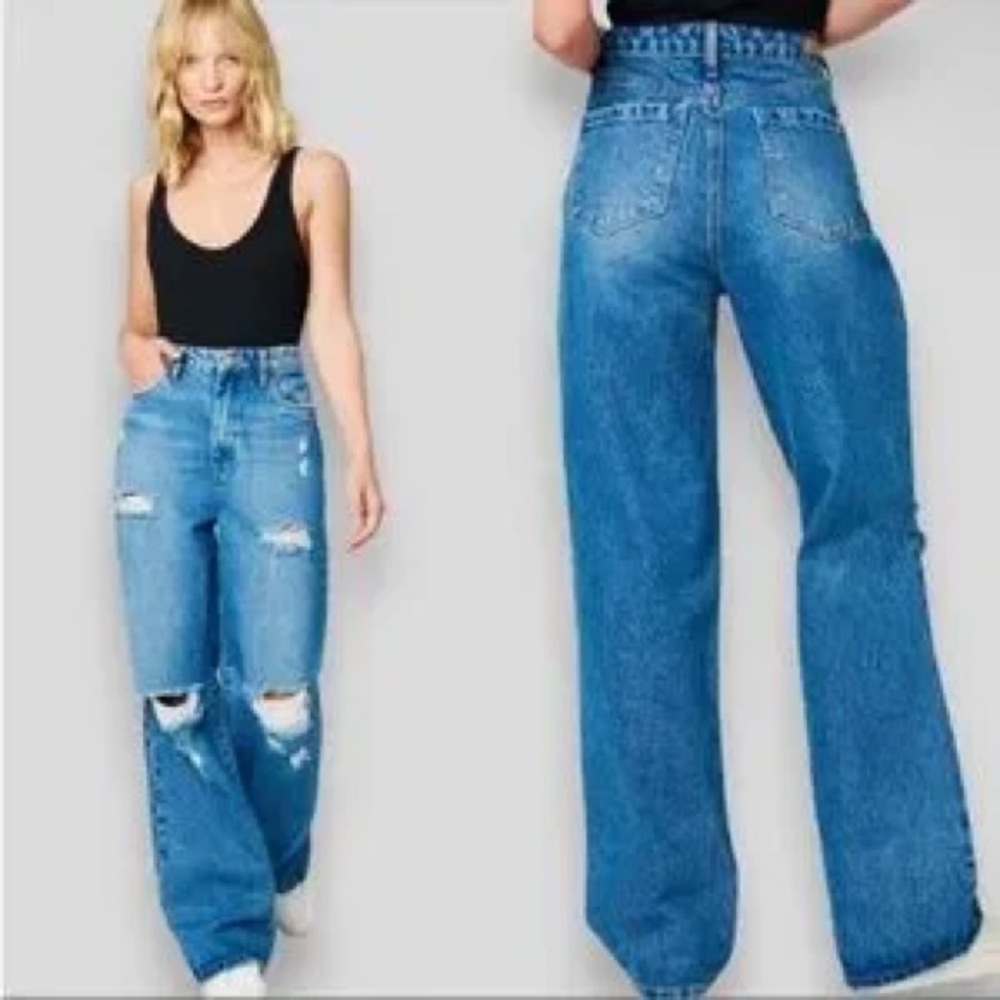 NWT Blank NYC Franklin Rib Cage Wide Leg Jeans Size 27
